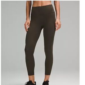 lululemon athletica fast and free high rise tight 25" dark olive size 6